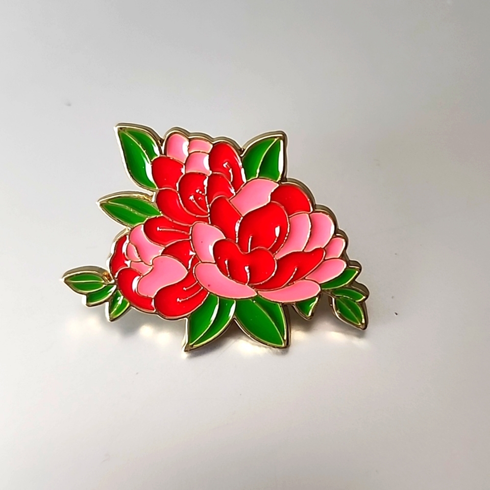 FLOWER Enameled  Pin